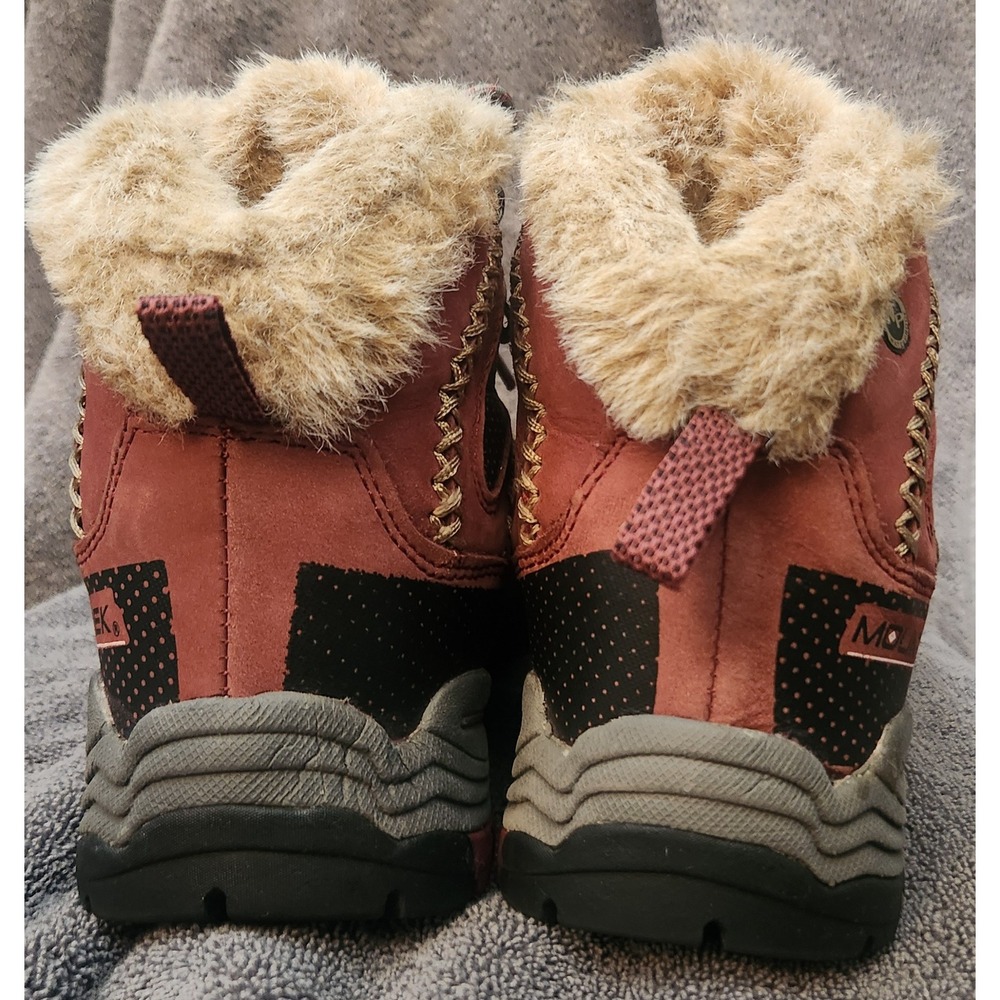 Mountrek Brook Path NWOT Mid Hiking Boots Women 8.5W Red Excellent (Primaloft) - Picture 5 of 14